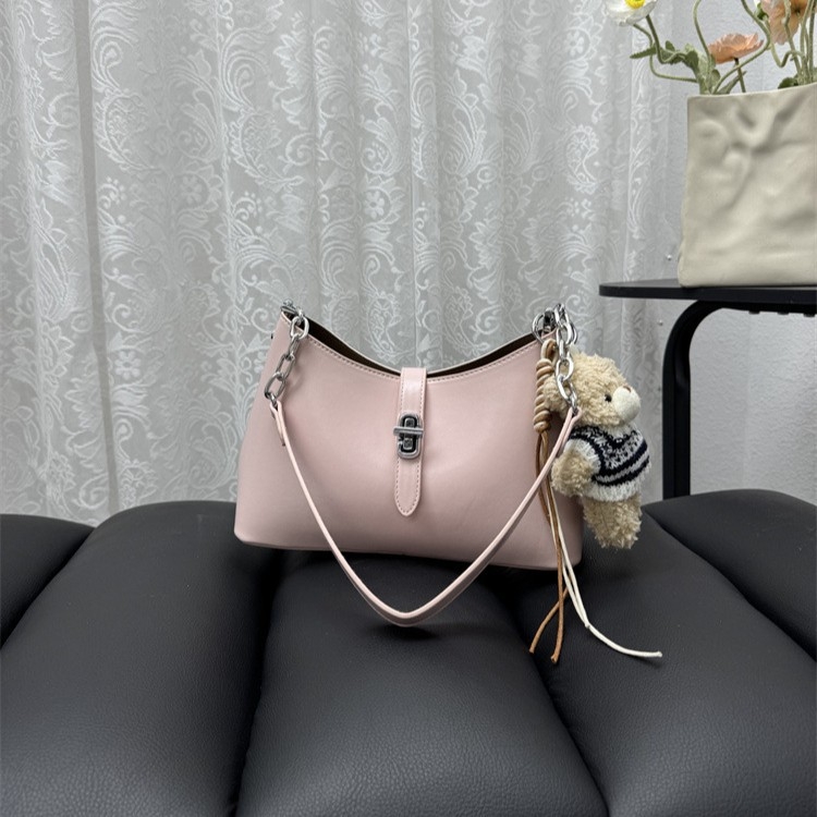 Modna retro sedlasta torba s lancem, kompaktna kvadratna crossbody torba s kopčom zaključavanja