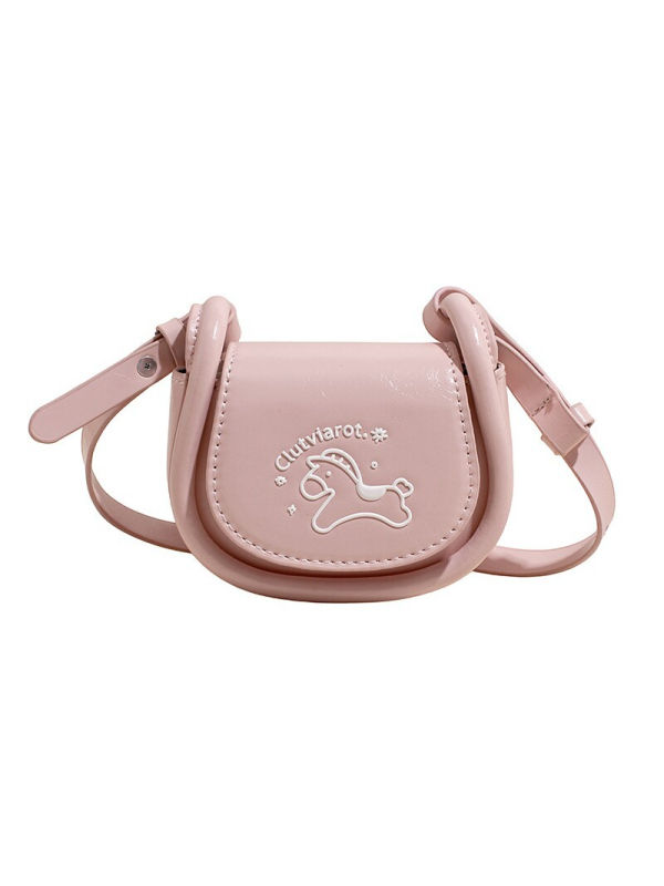 Ženska mini crossbody torba sa sedlovnim dizajnom, PU koža
