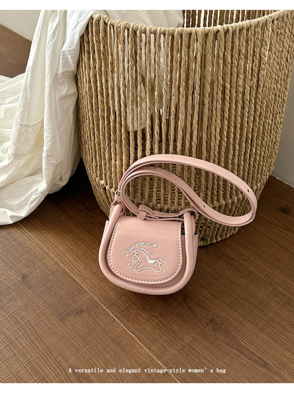 Ženska mini crossbody torba sa sedlovnim dizajnom, PU koža