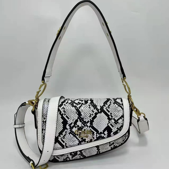 Sedlovita crossbody torba s uzorkom zmijske kože, vintage europsko-američki stil, PU koža, mala veličina, jedan remen, magnetsko zatvaranje, džep sa zatvaračem, lagani luksuz