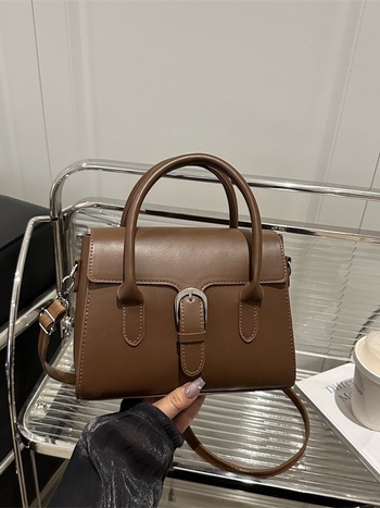 Mini ženska crossbody torba – mala kvadratna PU torba, jesen 2025, visoki urbani stil s pretincom za ruž i slušalice