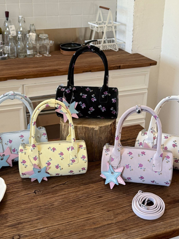 PU cilindrična torba s tiskom, minimalistički gradski stil, ženska crossbody torba s zatvaračem na zip