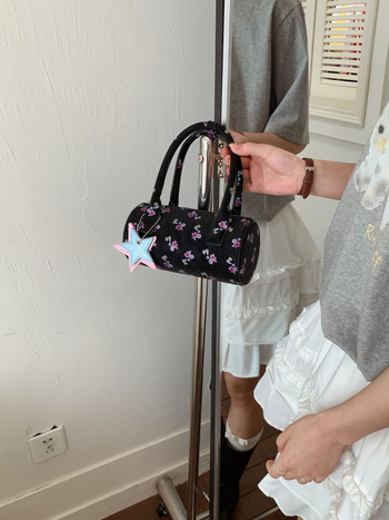 PU cilindrična torba s tiskom, minimalistički gradski stil, ženska crossbody torba s zatvaračem na zip