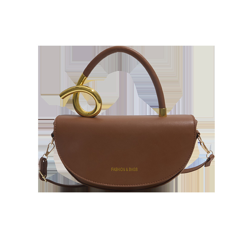 Stilna sedlastog oblika torbica s premium teksturom, univerzalna za nošenje na rame i crossbody, za posao i svakodnevnu uporabu