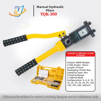Clește hidraulic manual premium pentru crimpare cabluri, model YQK70120240300, cu fălci deschise