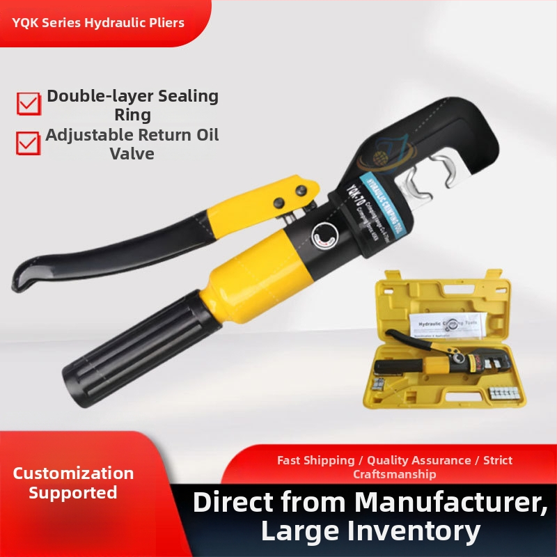 Clește hidraulic manual premium pentru crimpare cabluri, model YQK70120240300, cu fălci deschise