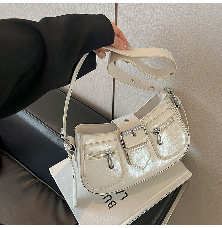 Torba tipa sedlo 2025, minimalistički retro stil, ženska torba pod pazuhom i crossbody