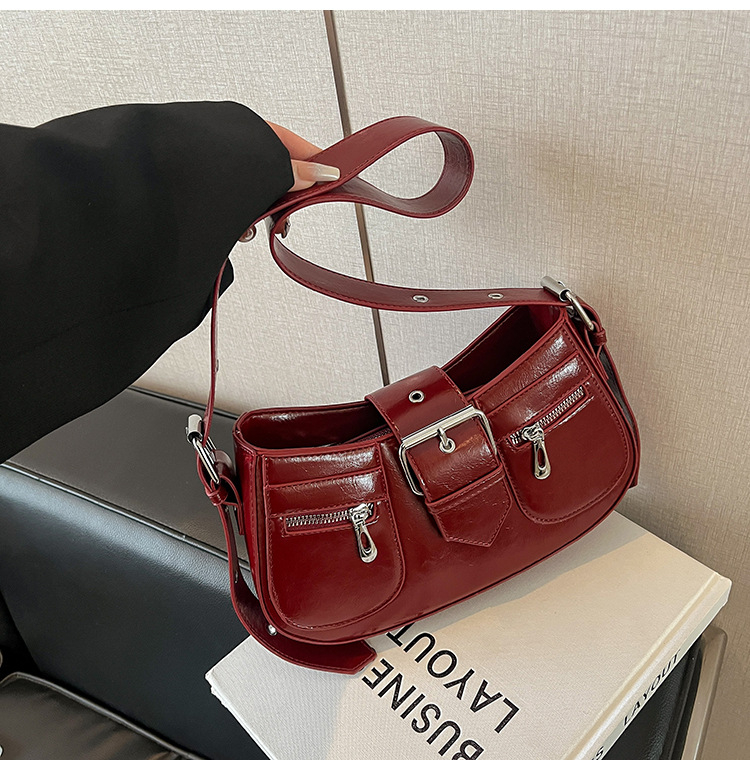 Torba tipa sedlo 2025, minimalistički retro stil, ženska torba pod pazuhom i crossbody