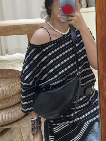 Torba od prave kože s oblikom sedla, retro trokutasti dizajn, crossbody torba preko ramena