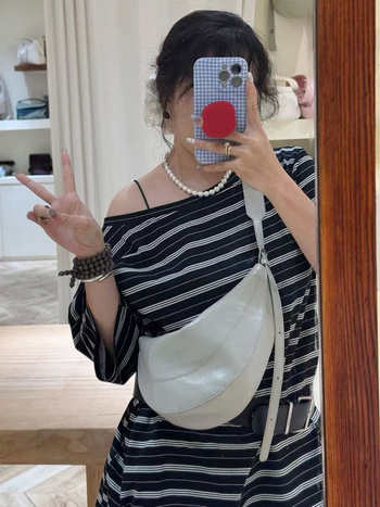Torba od prave kože s oblikom sedla, retro trokutasti dizajn, crossbody torba preko ramena