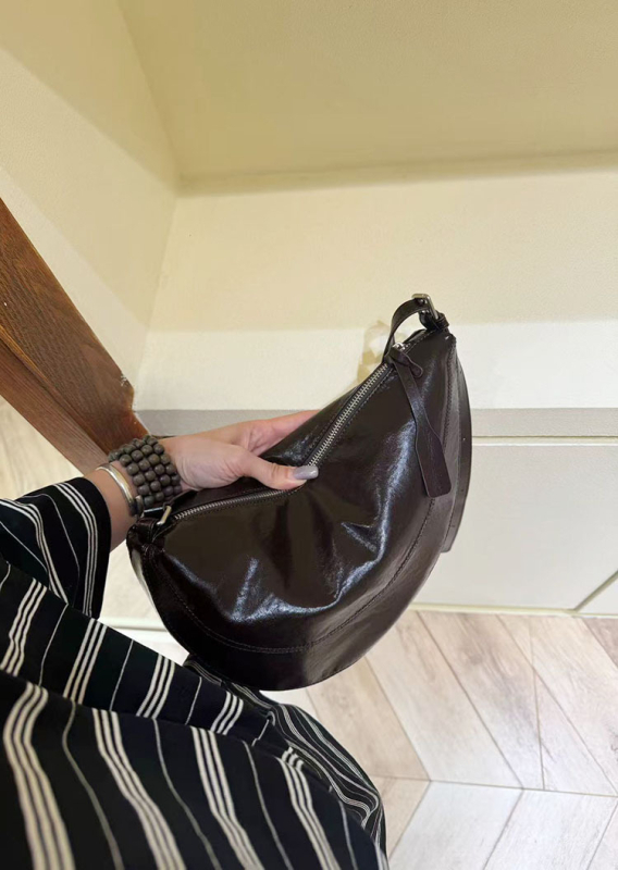 Torba od prave kože s oblikom sedla, retro trokutasti dizajn, crossbody torba preko ramena