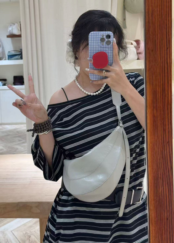 Torba od prave kože s oblikom sedla, retro trokutasti dizajn, crossbody torba preko ramena