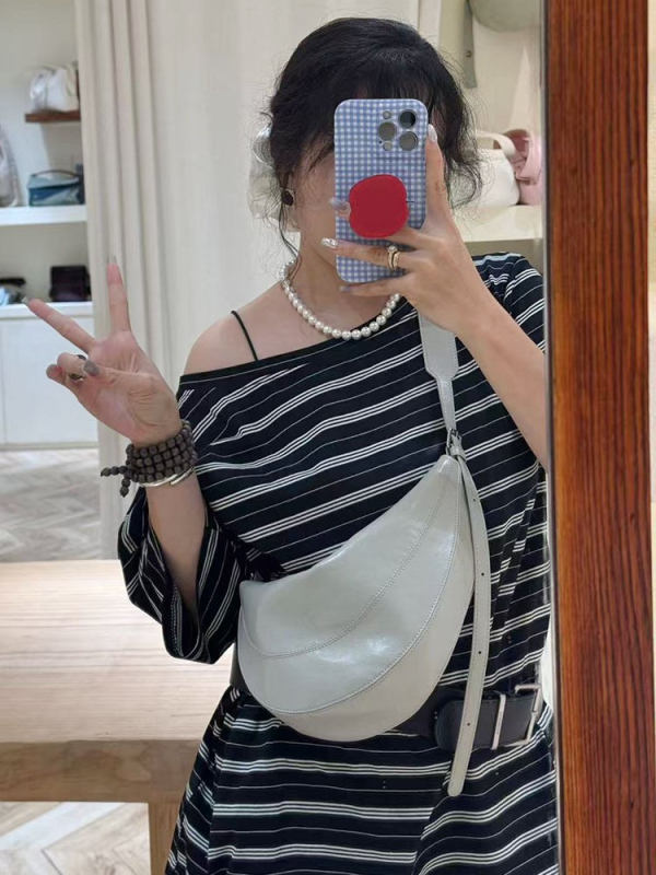 Torba od prave kože s oblikom sedla, retro trokutasti dizajn, crossbody torba preko ramena