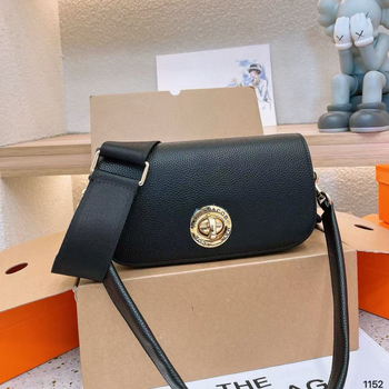 Mini sedlasta torbica od Lychee kože s okretom kopčom, široka naramenica, ženska crossbody torba