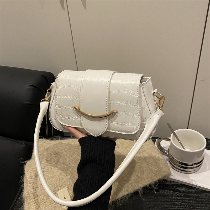Color-block saddle torba preko ramena – svestrana gradska torba, stil 2025