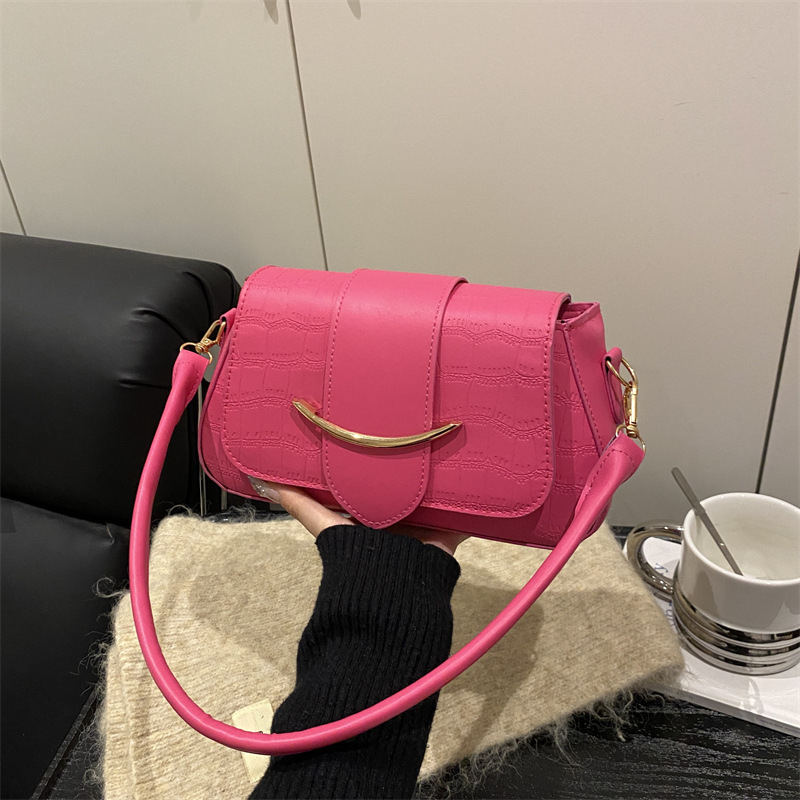Color-block saddle torba preko ramena – svestrana gradska torba, stil 2025
