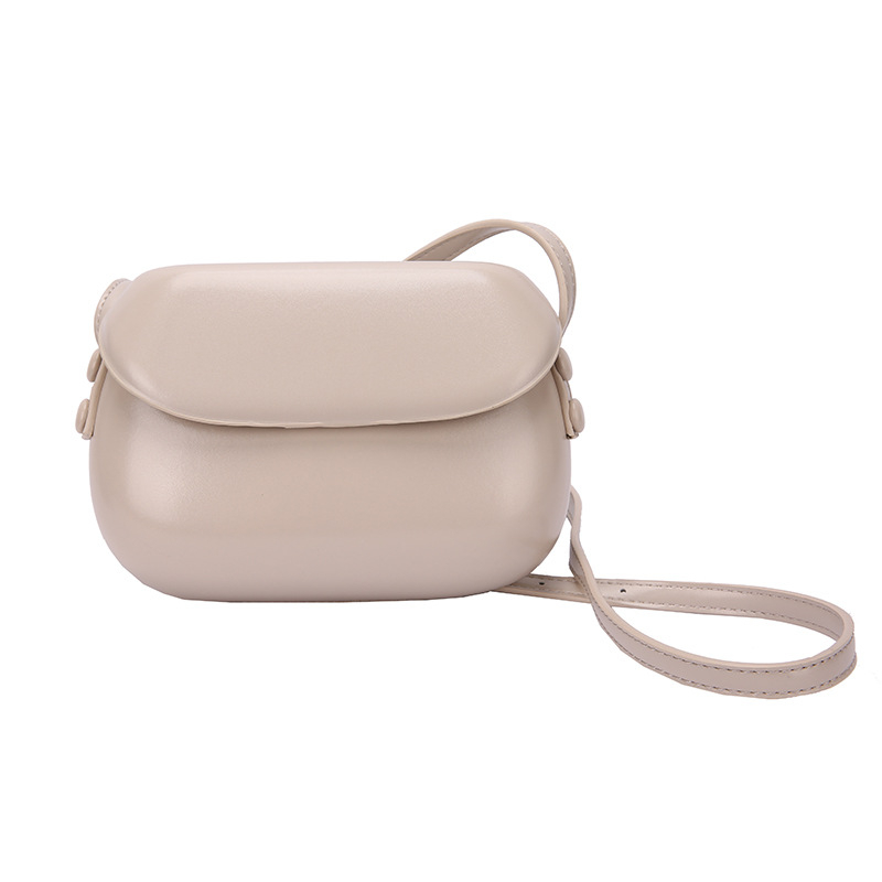 Ženska PU kružna crossbody torba, srednja veličina, magnetsko zatvaranje