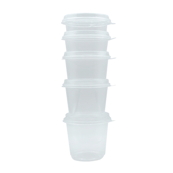 Yaokang boluri rotunde din plastic, de unică folosință, pentru ambalare; ideale pentru desert cu gheață, salată de fructe și taro bile