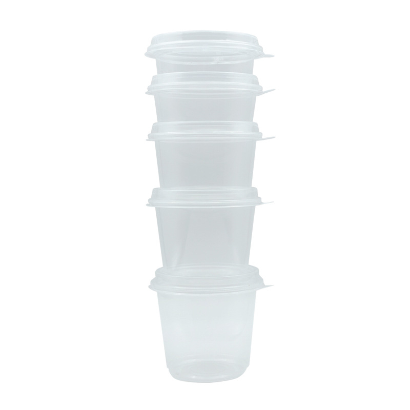 Yaokang boluri rotunde din plastic, de unică folosință, pentru ambalare; ideale pentru desert cu gheață, salată de fructe și taro bile