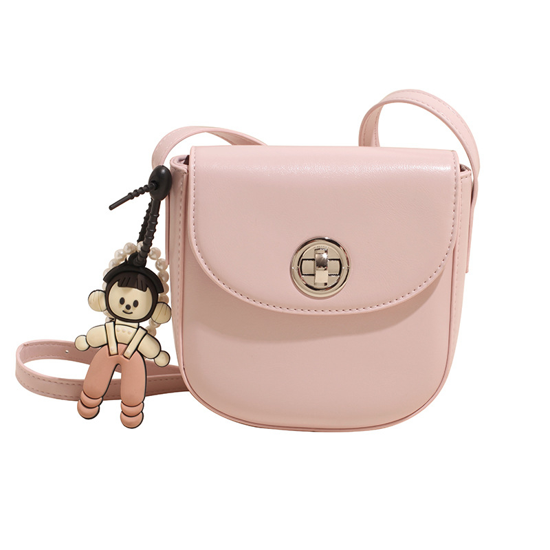 Proljetno-ljetna vintage torba tip sedlo u francuskom stilu, nišna torba preko ramena, crossbody, teksturirana, jednostavna i slatka s cartoon motivom.
