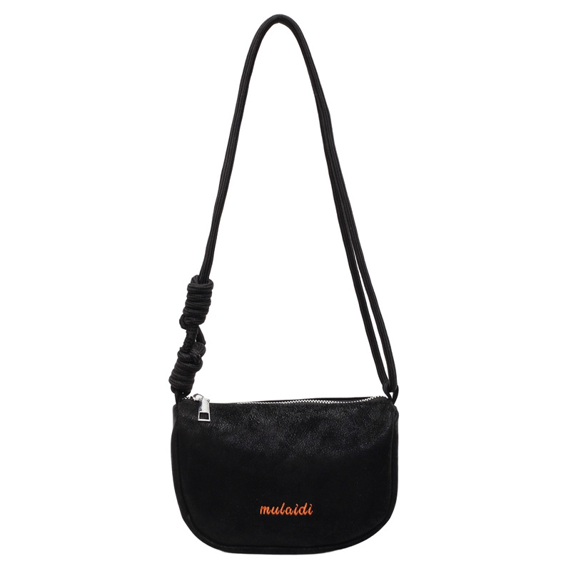 Ženska PU crossbody torba, oblik rog, mali kvadratić, vintage casual stil.