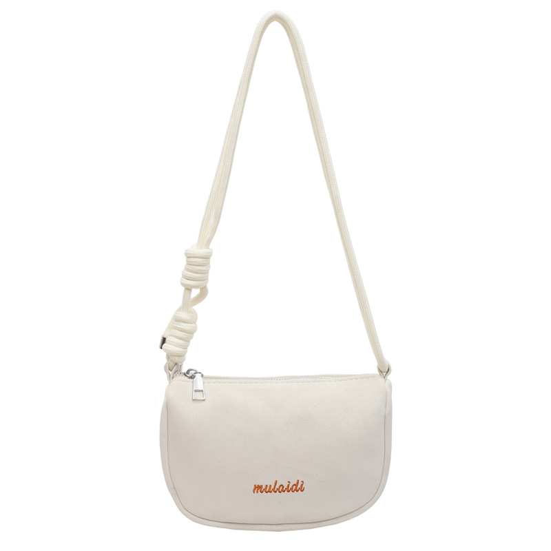Ženska PU crossbody torba, oblik rog, mali kvadratić, vintage casual stil.