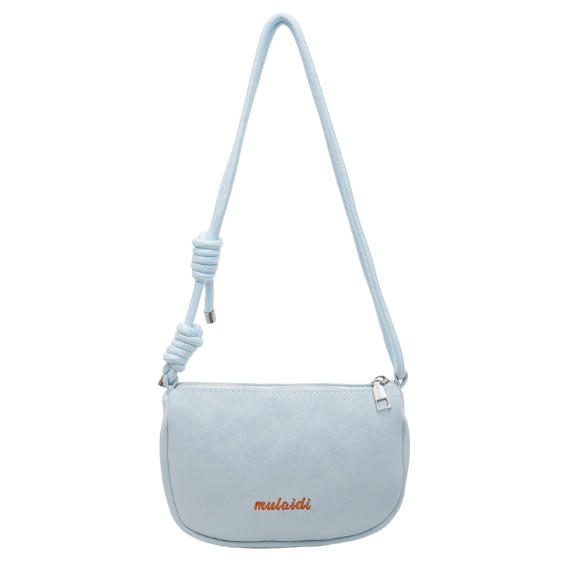Ženska PU crossbody torba, oblik rog, mali kvadratić, vintage casual stil.