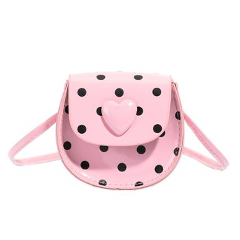 Dječja mini sedlasta torbica s točkastim uzorkom – crossbody torba s novčanikom