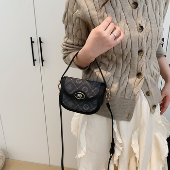 Ženska PU kožna torba s otiskom slova, mala crossbody torba, jesen-zima 2025