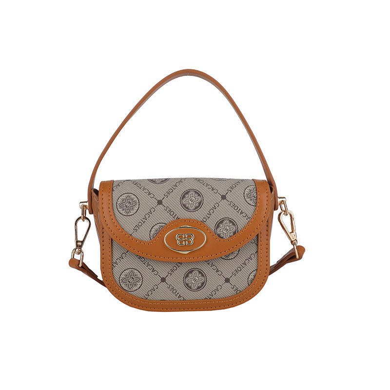 Ženska PU kožna torba s otiskom slova, mala crossbody torba, jesen-zima 2025