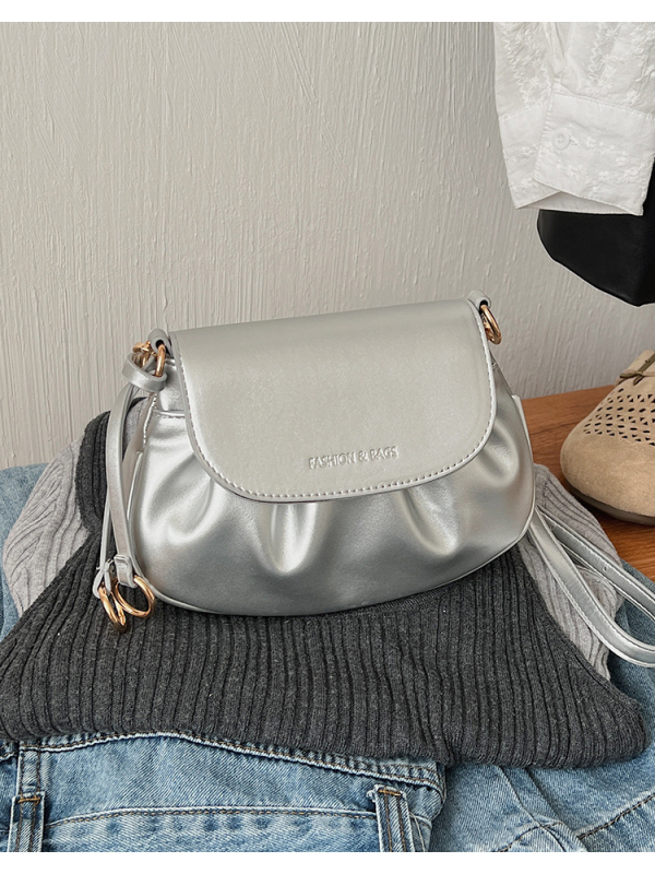 Ženska mala sedlovna torbica, crossbody, PU koža s teksturom oblaka, 2026 model
