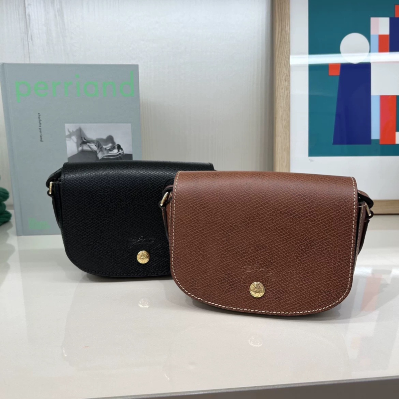 Longxiang Épure serija PU kožna sedlasta torba s preklopom, crossbody torba s kopčom, mini kvadratna torbica za žene