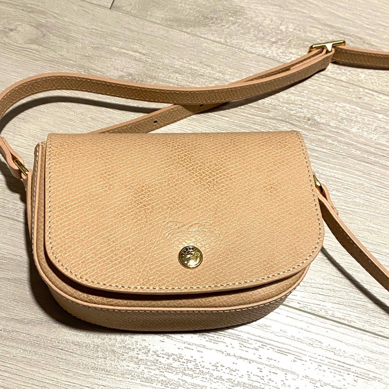 Longxiang Épure serija PU kožna sedlasta torba s preklopom, crossbody torba s kopčom, mini kvadratna torbica za žene