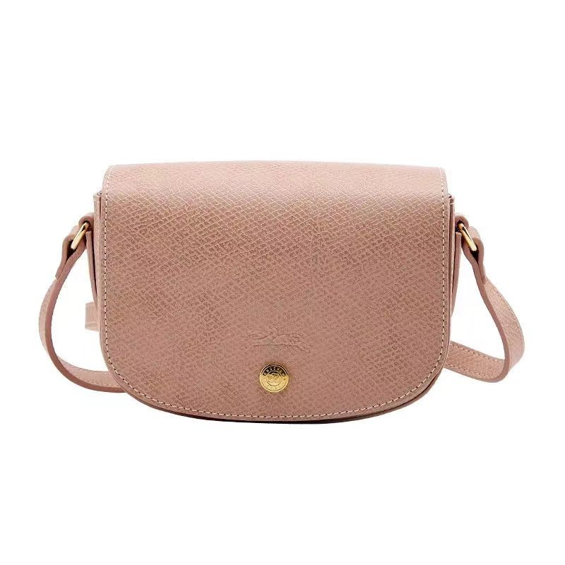 Longxiang Épure serija PU kožna sedlasta torba s preklopom, crossbody torba s kopčom, mini kvadratna torbica za žene