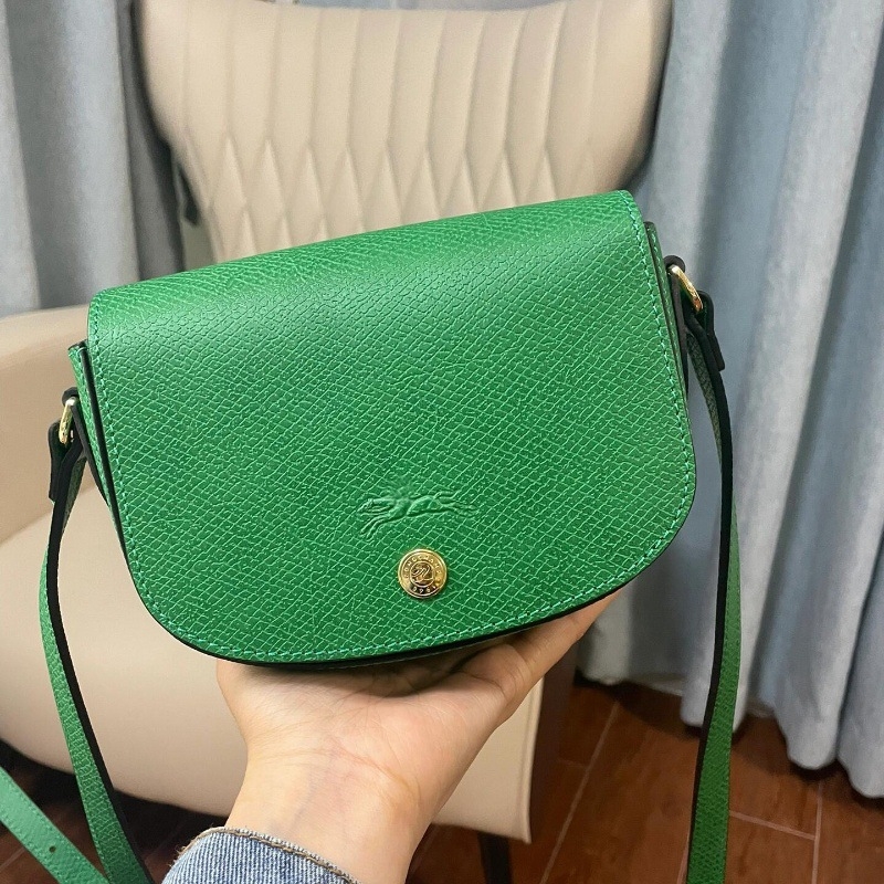 Longxiang Épure serija PU kožna sedlasta torba s preklopom, crossbody torba s kopčom, mini kvadratna torbica za žene
