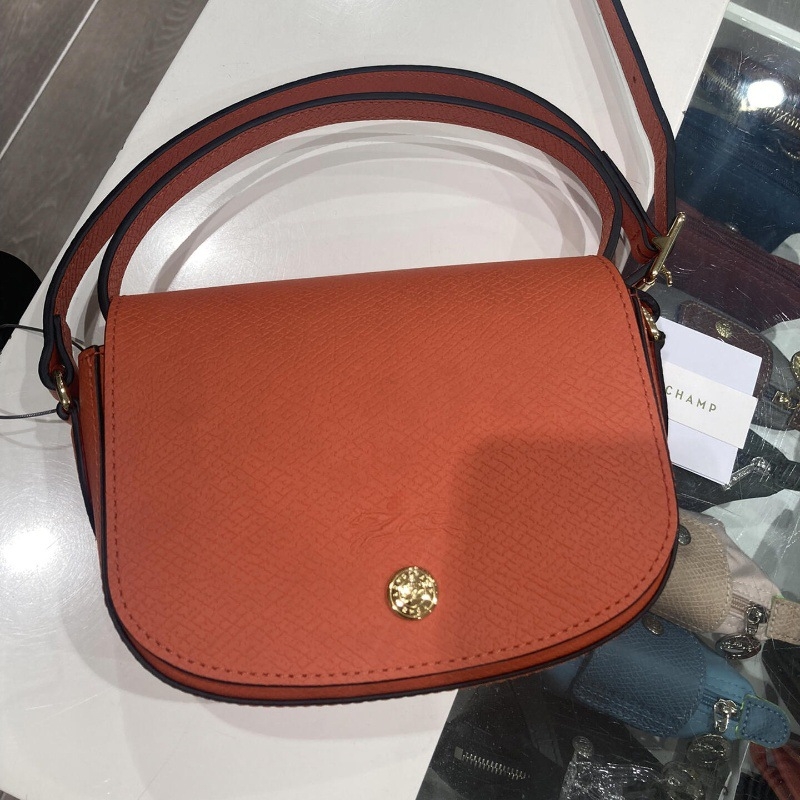 Longxiang Épure serija PU kožna sedlasta torba s preklopom, crossbody torba s kopčom, mini kvadratna torbica za žene