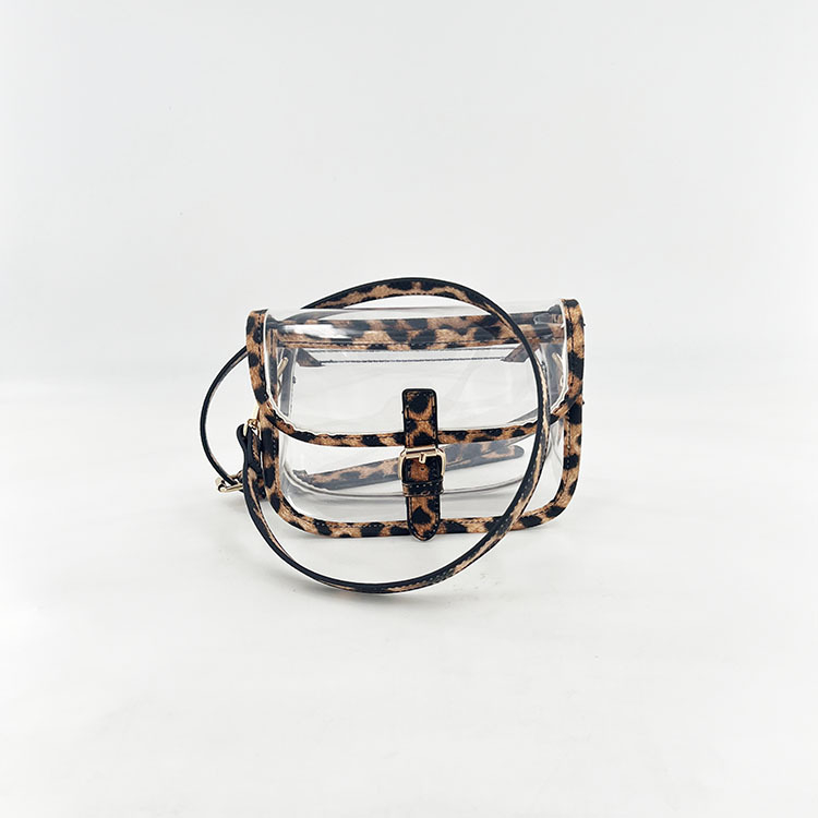 Nova ženska PVC prozirna torbica s leopardim uzorkom, mala crossbody torba