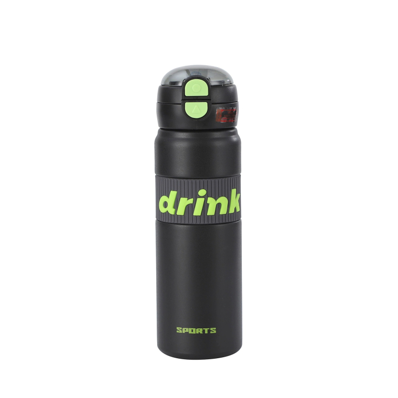 Cană termos cu mâner, cu două opțiuni de băut, cu pai, portabilă pentru elevi, personalizabilă