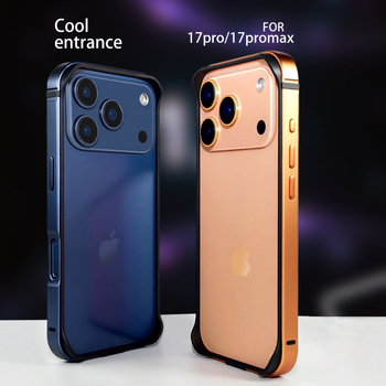 Metalni zaštitni okvir za iPhone 17 Pro i 17 Pro Max – otporan na pad, protuklizan, otporan na otiske prstiju, kreativni dizajn