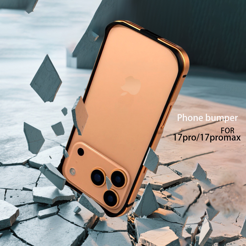 Metalni zaštitni okvir za iPhone 17 Pro i 17 Pro Max – otporan na pad, protuklizan, otporan na otiske prstiju, kreativni dizajn