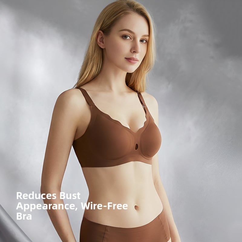 Plus-size bezdrôtová podprsenka pre ženy, mäkká podpora, proti poklesu, tvarovanie bočných pŕs, bezšvová, tenké košíčky
