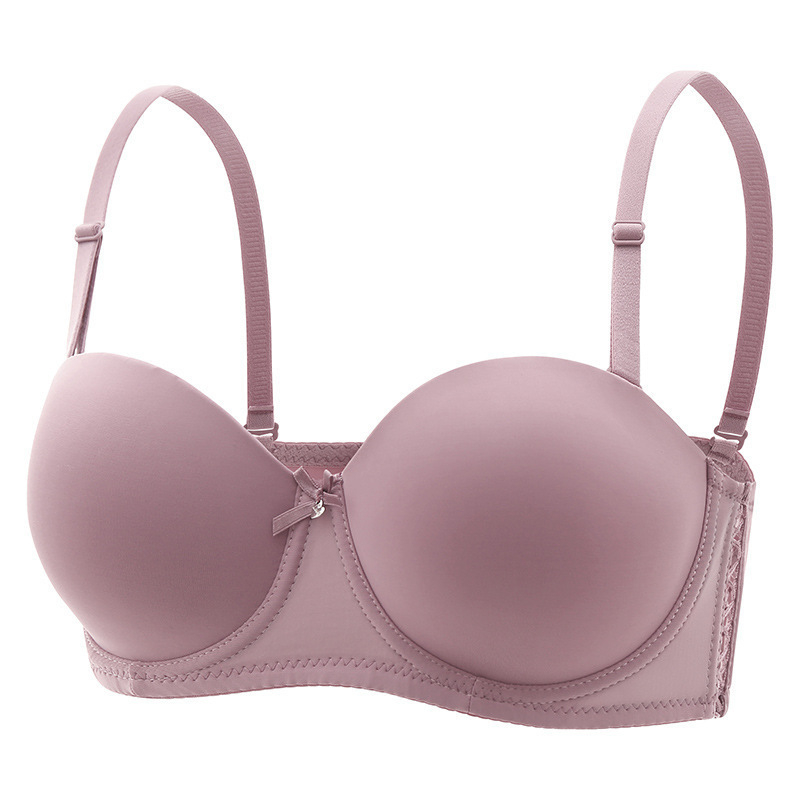 Push-up melltartó, puha, bőrbarát nejlonból, 3/4 kosár, levehető vállpántok, hátul három sor kapcsos záródás, sexy nagy méret