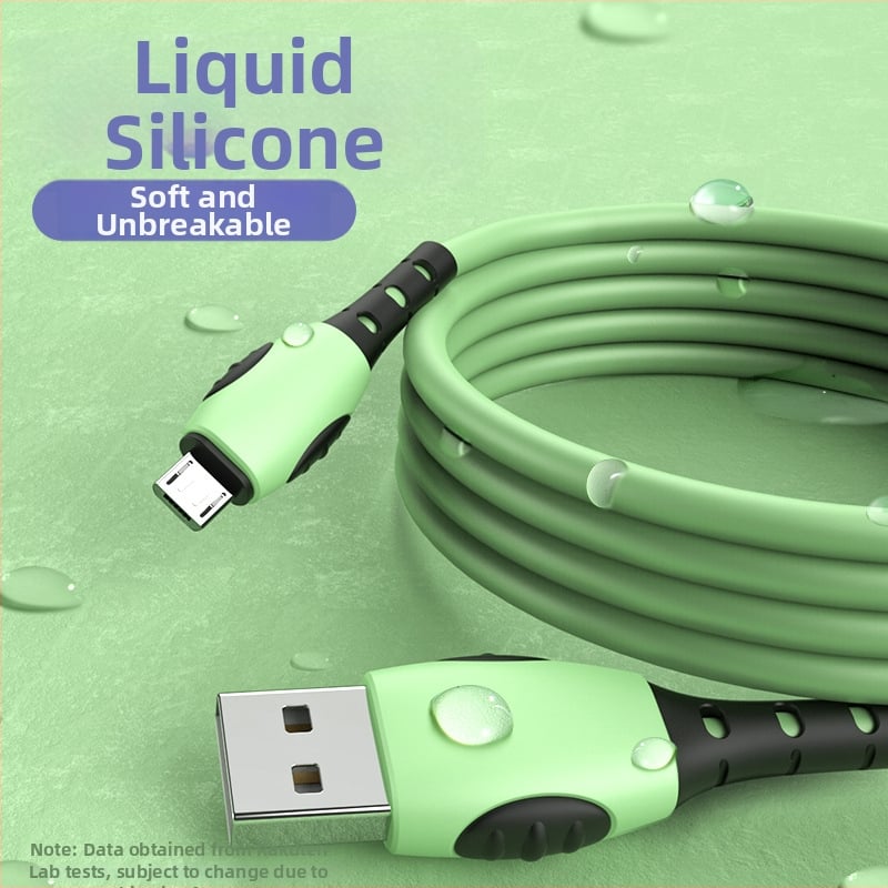 Kábel na nabíjanie z tekutého silikónu s konektormi Lightning, USB-C a Micro USB pre rýchle nabíjanie