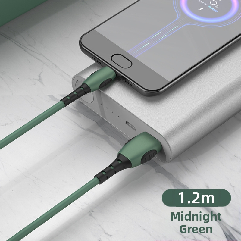 Kábel na nabíjanie z tekutého silikónu s konektormi Lightning, USB-C a Micro USB pre rýchle nabíjanie