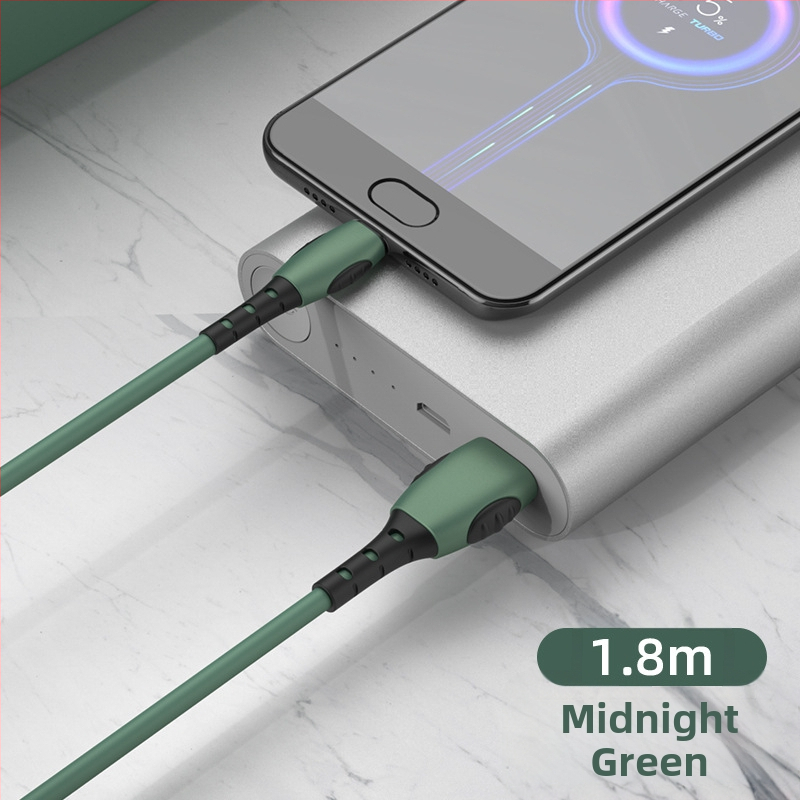 Kábel na nabíjanie z tekutého silikónu s konektormi Lightning, USB-C a Micro USB pre rýchle nabíjanie
