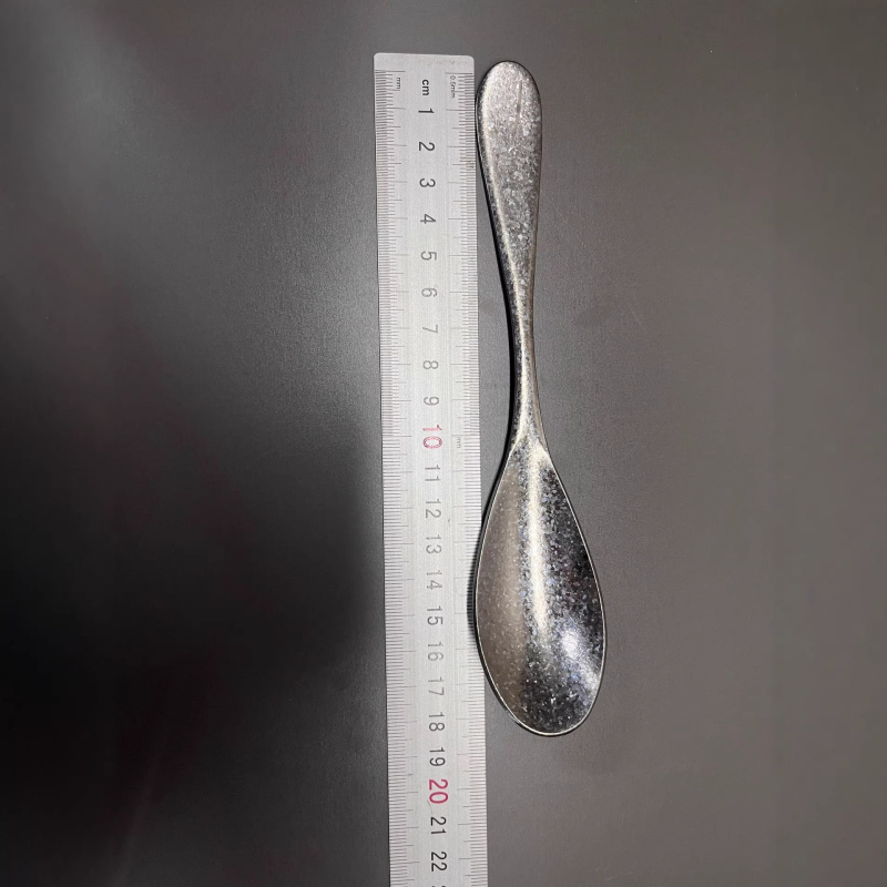 Lingură din titan pur, antibacteriană, design elegant, pentru uz casnic: lingură de supă, lingură de masă și lingură de desert, cu mâner scurt