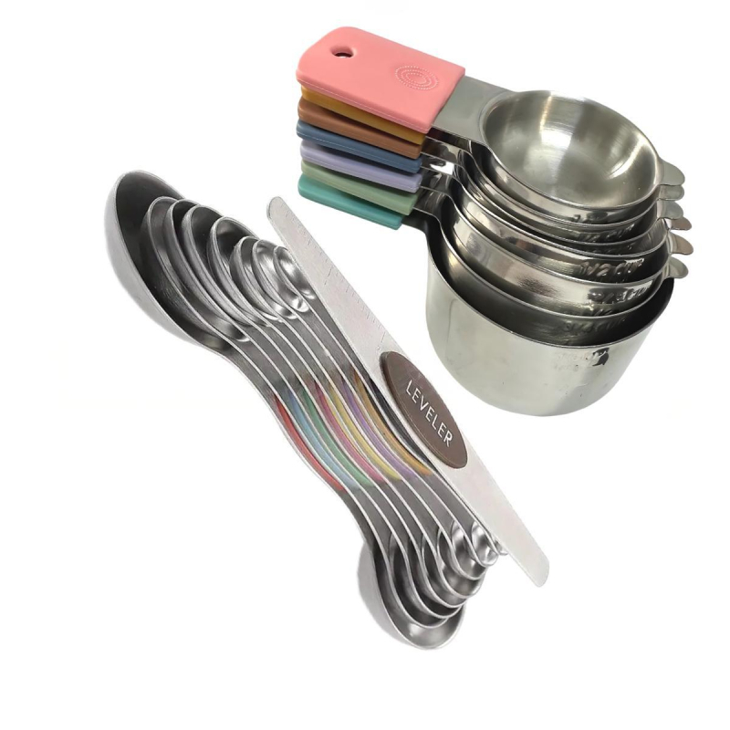 Set magnetic de măsurare cupe și linguri din oțel inoxidabil pentru gătit și coacere
