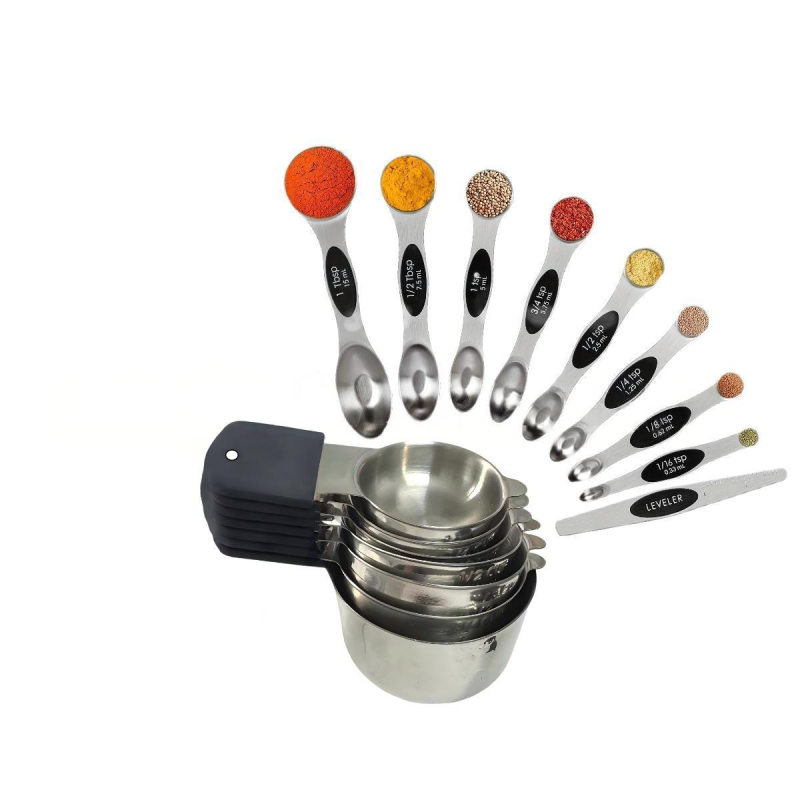 Set magnetic de măsurare cupe și linguri din oțel inoxidabil pentru gătit și coacere