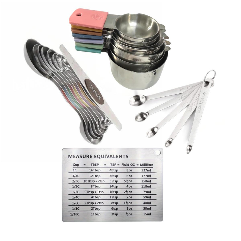 Set magnetic de măsurare cupe și linguri din oțel inoxidabil pentru gătit și coacere
