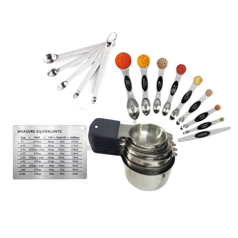 Set magnetic de măsurare cupe și linguri din oțel inoxidabil pentru gătit și coacere